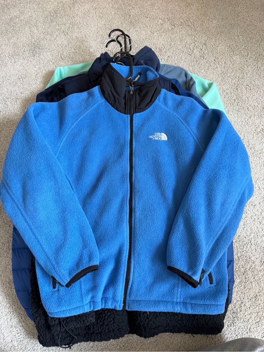The North Face Royal Blue Fleece Jacket with Black Trim